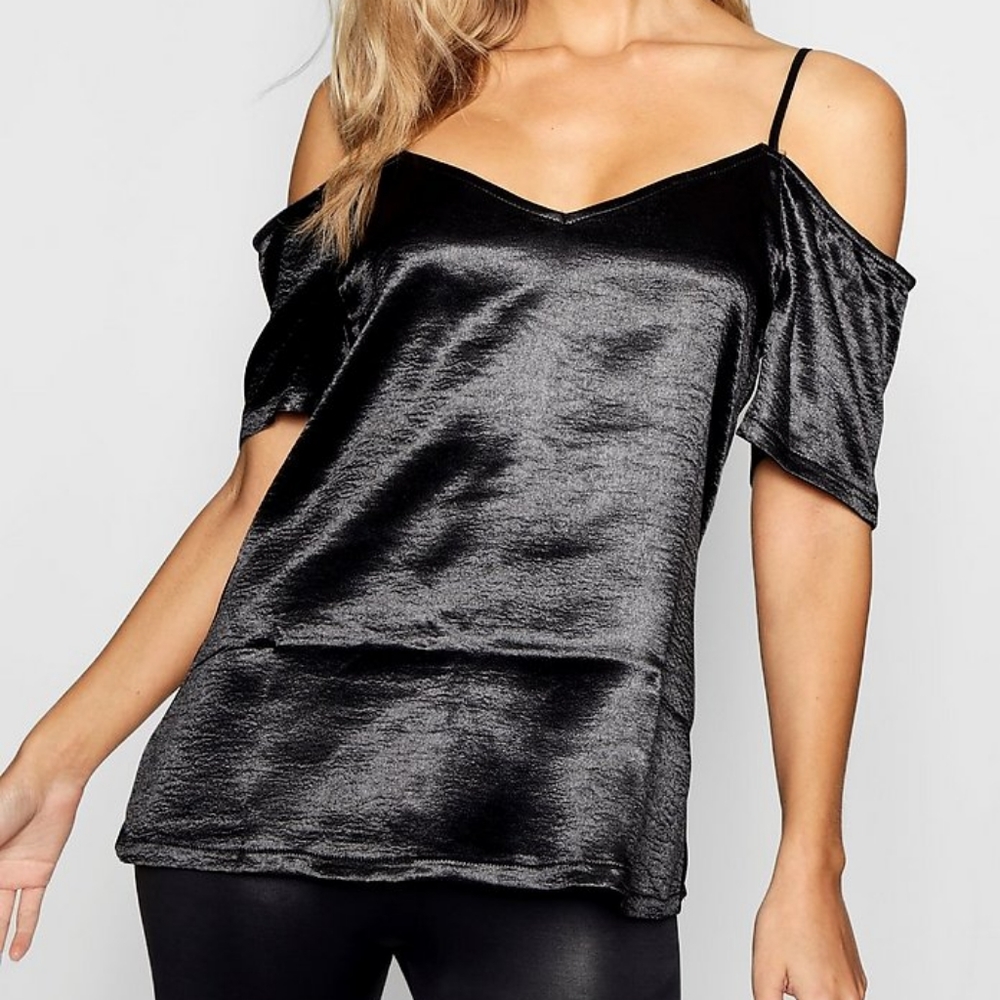 Satin off the shoulder blouse